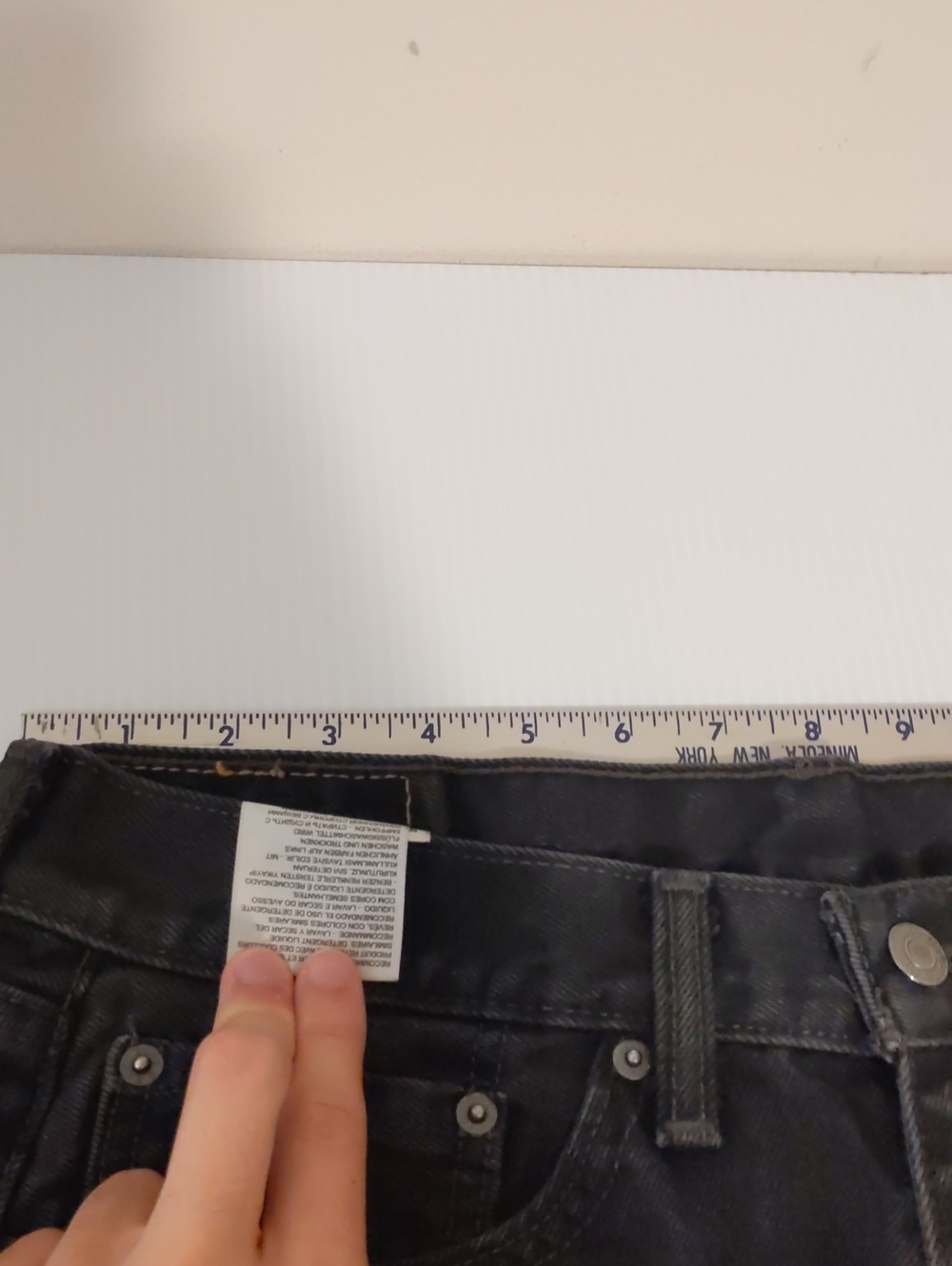 Levis 505 Black Jeans 32x29 (32x30 Tag) Straight Leg - Picture 14 of 17